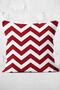 Digital Printed Pillow and Throw Pillow Cover with Zigzag Motif on Claret Red Background - 3