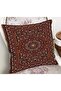 Digital Printed Pillow and Throw Pillow Cover with Persian Motif on Brown Background - 2