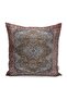 Digital Printed Pillow and Cushion Cover with Rug Motif and Butler Pattern on Brown Floor