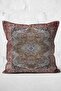 Digital Printed Pillow and Cushion Cover with Rug Motif and Butler Pattern on Brown Floor - 3