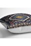 Digital Printed Pillow and Throw Pillow Cover with Iranian Motif and Rug Pattern on Dark Blue Floor - 4