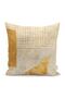 Digital Printed Pillow and Cushion Cover with Geometric Motif and Houndstooth on Gold Floor