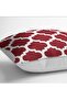 Digital Printed Pillow and Throw Pillow Cover with Ogea Motif and Morrocan Pattern on Claret Red Floor - 4