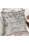 Gray - Anthracite Antique Patterned Digital Printed Pillow Throw Pillow Cover with Antique Motif on the Floor - 2