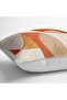 Orange - Digital Printed Pillow and Cushion Cover with Abstract Motif Painting on Cream Background - 4