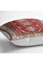 Digital Printed Pillow and Throw Pillow Cover with Anatolian Motif on Red Background - 4