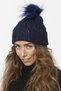 Stoned Folded Braided Beanie with Pompom Women's Winter Colorful Knitted Hat - 3