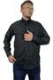 Classic Double Pocket Flap Plain Melange Black Winter Men's Shirt