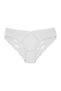 White Cotton Tulle on the Front and Lace Detail on the Back Women's Slip Women's Panties