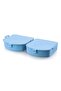 Yellow Compartmented Lunch Box / Two Compartment Feeding Storage Container Box - 5