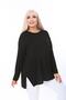 Large Size Knitted Thin Viscose Comfortable Fit Basic Blouse - 3