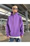Large Size Hooded Horse Back and Sleeve Text Detail Oversize Sweatshirt - 2