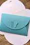11X17 cm Turquoise Envelopes with Butterfly Buckle, 100 Pieces - 3