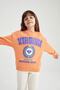 Girl's Crew Neck Soft Fuzzy Sweatshirt