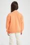 Girl's Crew Neck Soft Fuzzy Sweatshirt - 5