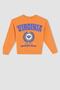 Girl's Crew Neck Soft Fuzzy Sweatshirt - 6