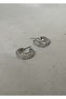 Silver Color Mini Zircon Stone Hoop Earrings - 4