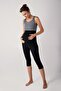 Ribbed Adjustable High Waist Stretchy Recovery Capri Maternity Leggings F04