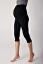 Ribbed Adjustable High Waist Stretchy Recovery Capri Maternity Leggings F04 - 4