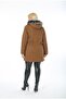 Women's Short Gabardine Curly Inside Large Size Coat Tan - 2