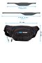 Men's Waist Bag Diagonal Waterproof Fabric Chest Cross Bag with Headphone Outlet - 4