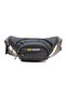 Men's Waist Bag Diagonal Waterproof Fabric Chest Cross Bag with Headphone Outlet - 2