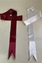 Burgundy White Plain Pearl Bridal Groom Jewelry Ribbon, Engagement Wedding Jewelry Belt - 2