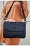 Women's Black Two Straps 6 Compartment Shoulder and Crossbody Bag Jp4063tm - 5