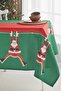 Ays Home Red Santa Claus New Year Christmas Dining Tablecloth