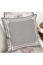 Digital Printed Pillow and Throw Pillow Cover with Modern Motif Frame Pattern on Gray Background - 2