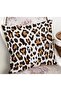 Digital Printed Pillow and Cushion Cover with Leopard Motif on Brown Background - 2