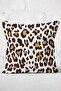 Digital Printed Pillow and Cushion Cover with Leopard Motif on Brown Background - 3