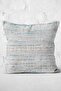 Digital Printed Pillow and Throw Pillow Cover with Antique Motif on Gray and Blue Background - 3