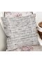 Black - White Antique Motif Paint Patterned Digital Printed Pillow Cushion Cover on the Floor - 2