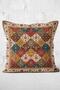 Cream - Digital Printed Pillow and Throw Pillow Cover with Butler Motif on Red Background - 3