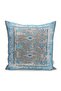 Digital Printed Pillow and Throw Pillow Cover with Traditional Motif on Gray and Blue Background