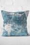 Retro Patterned Digital Printed Pillow Cushion Cover with Antique Motif on Blue - Gray Background - 3