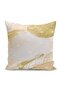 Gold - Digital Printed Pillow and Cushion Cover with Gold Motif and Watercolor Pattern on Ecru Floor