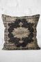 Black - Digital Printed Pillow and Throw Pillow Cover with Traditional Motif on Cream Floor - 3