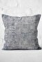 Gray - Anthracite Hand Woven Motif Antique Patterned Digital Printed Pillow Throw Pillow Cover on the Floor - 3