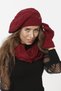 Braided Knitwear Winter Women's Colorful Beret Neck Collar Gloves Braided Painter Hat Set of 3 - 3