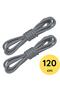 120 cm Gray Round Shoelaces, Ribbed Durable Sturdy Laces, Shoelace Lacing Rope