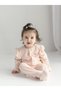 Crew Neck Long Sleeve Embroidery Detailed Girl Baby Cardigan and Pants 2-Piece Set