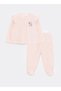 Crew Neck Long Sleeve Embroidery Detailed Girl Baby Cardigan and Pants 2-Piece Set - 4