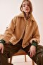 Women's Biscuit Wool Blended Boucle Coat TO00038