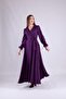 Women's Maxi Length Double Breasted Collar Long Sleeve Dress