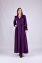 Women's Maxi Length Double Breasted Collar Long Sleeve Dress - 6