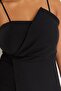 Black Adjustable Straps Bodysitting Midi/Medium Length Woven Plus Size Dress Tbbss22Ah00039 - 4