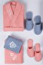 100% Cotton 8 Piece Towel & Bathrobe Family Dowry Set - 3