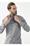 Button Collar Printed Gray Men's Shirt Gm2008100096